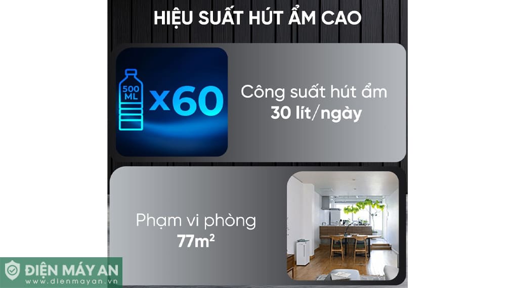 Máy hút ẩm Sharp DW-T30HV-W